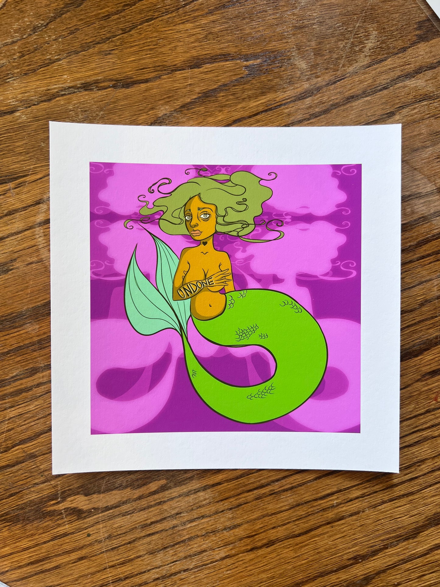 Undone Mermaid Remix Art Print