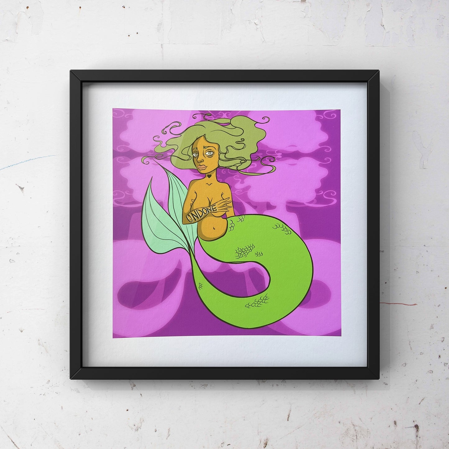 Undone Mermaid Remix Art Print